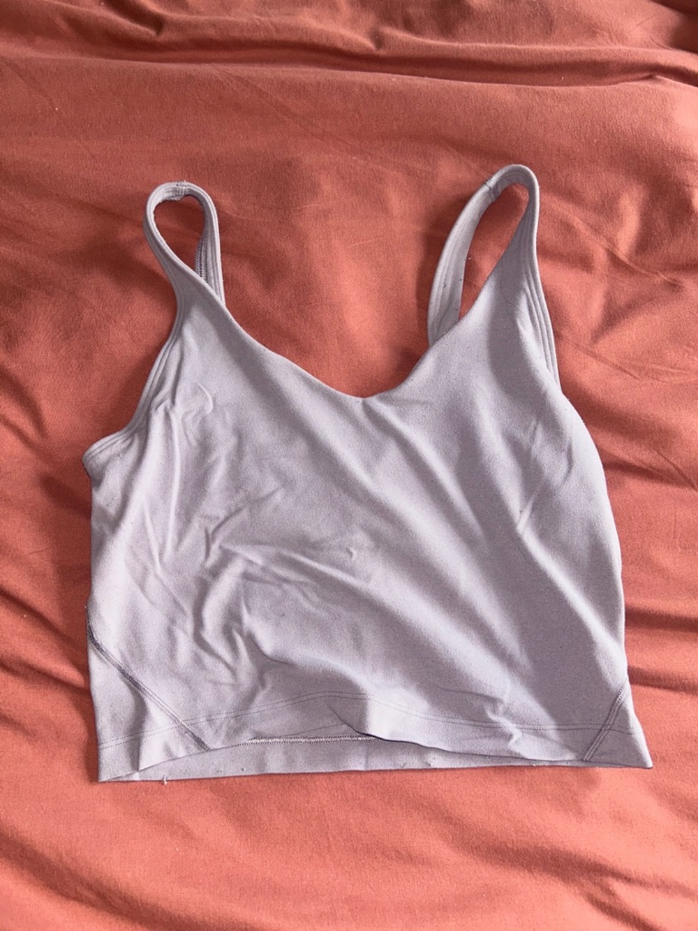 lululemon athletica light lavender scoop tank with bralette